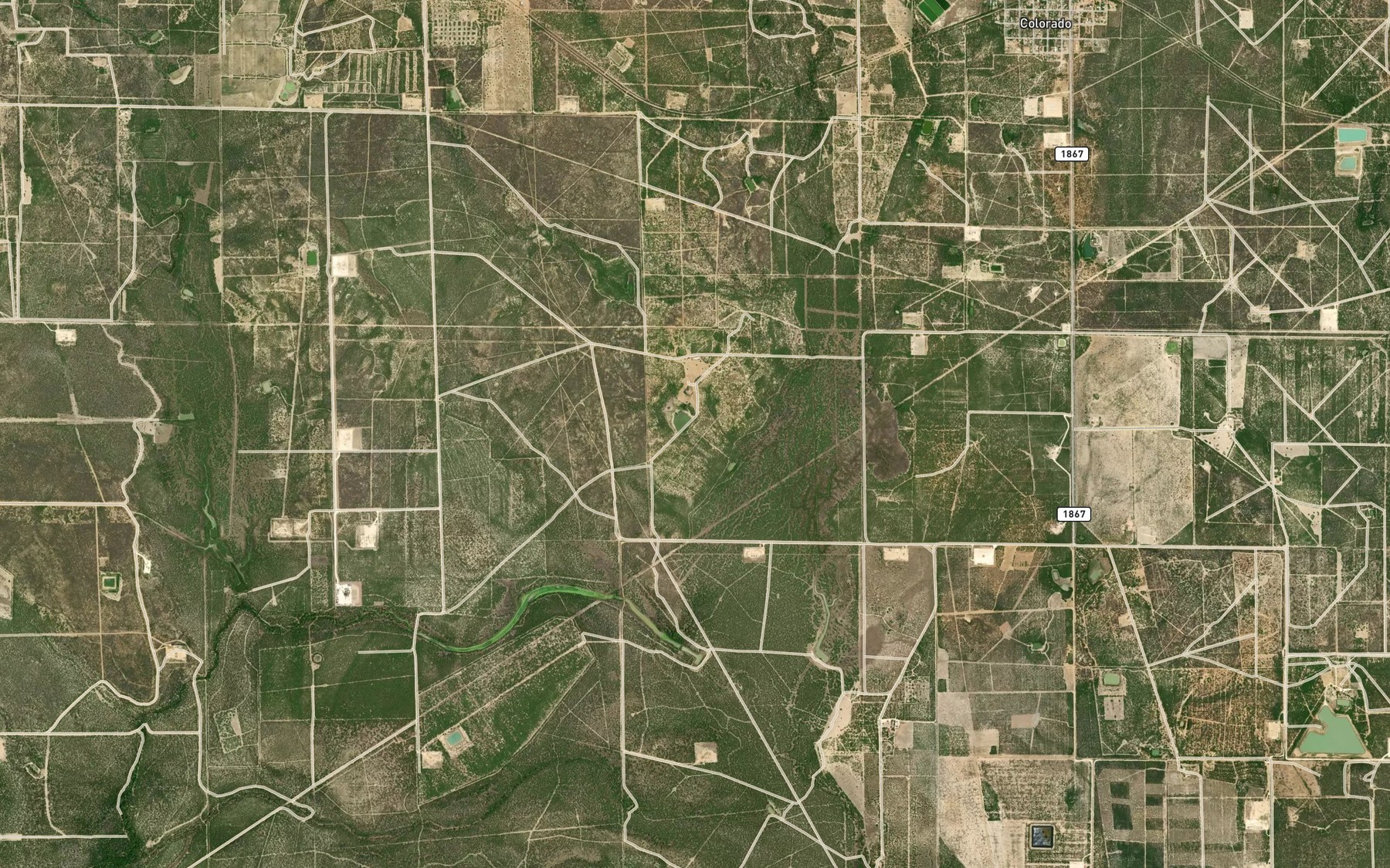 Satellite map of the Bowmen Cattle Company Lake Number 2