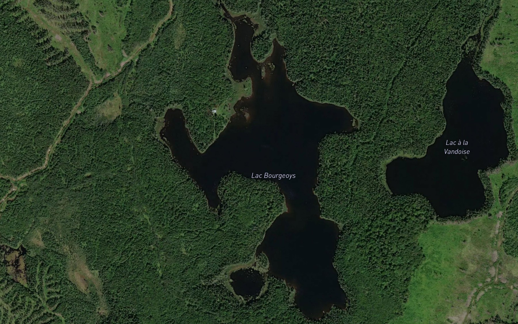 Satellite map of the Lac Bourgeoys