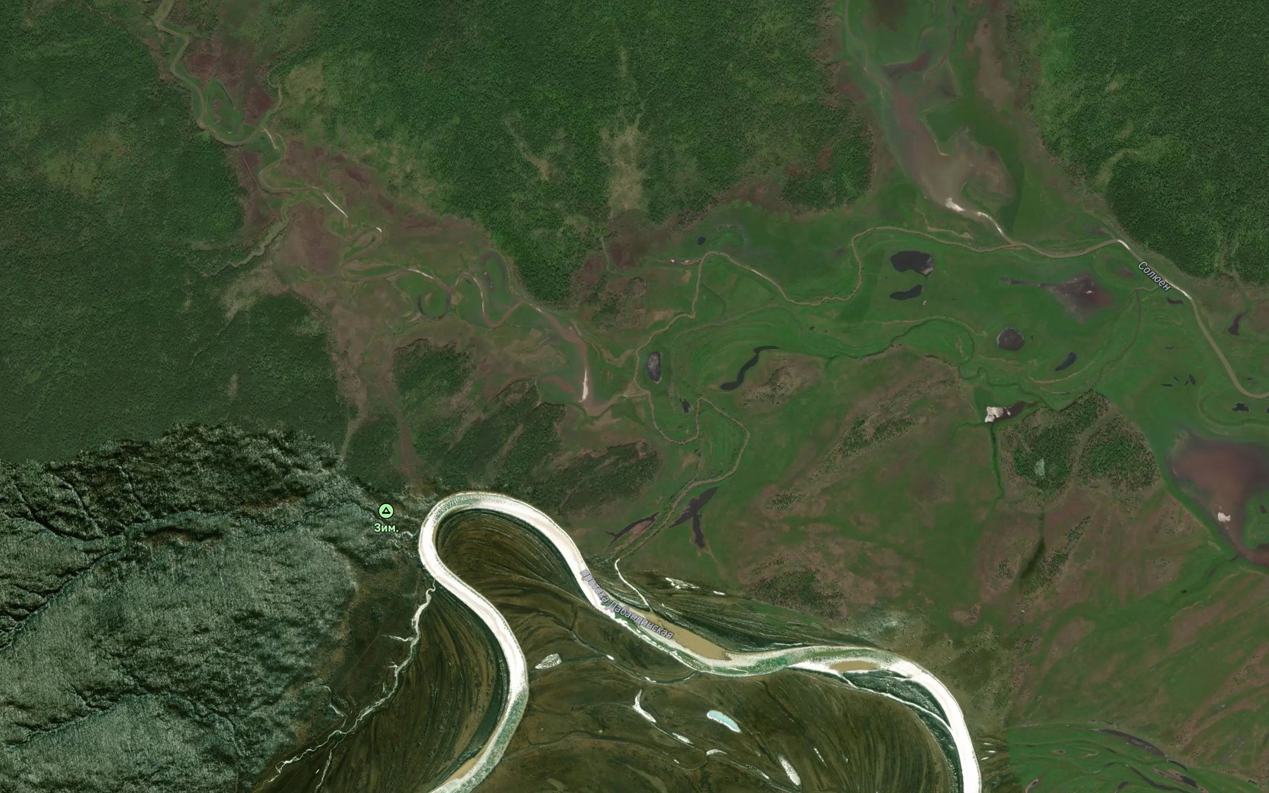 Satellite map of the Solyuyen