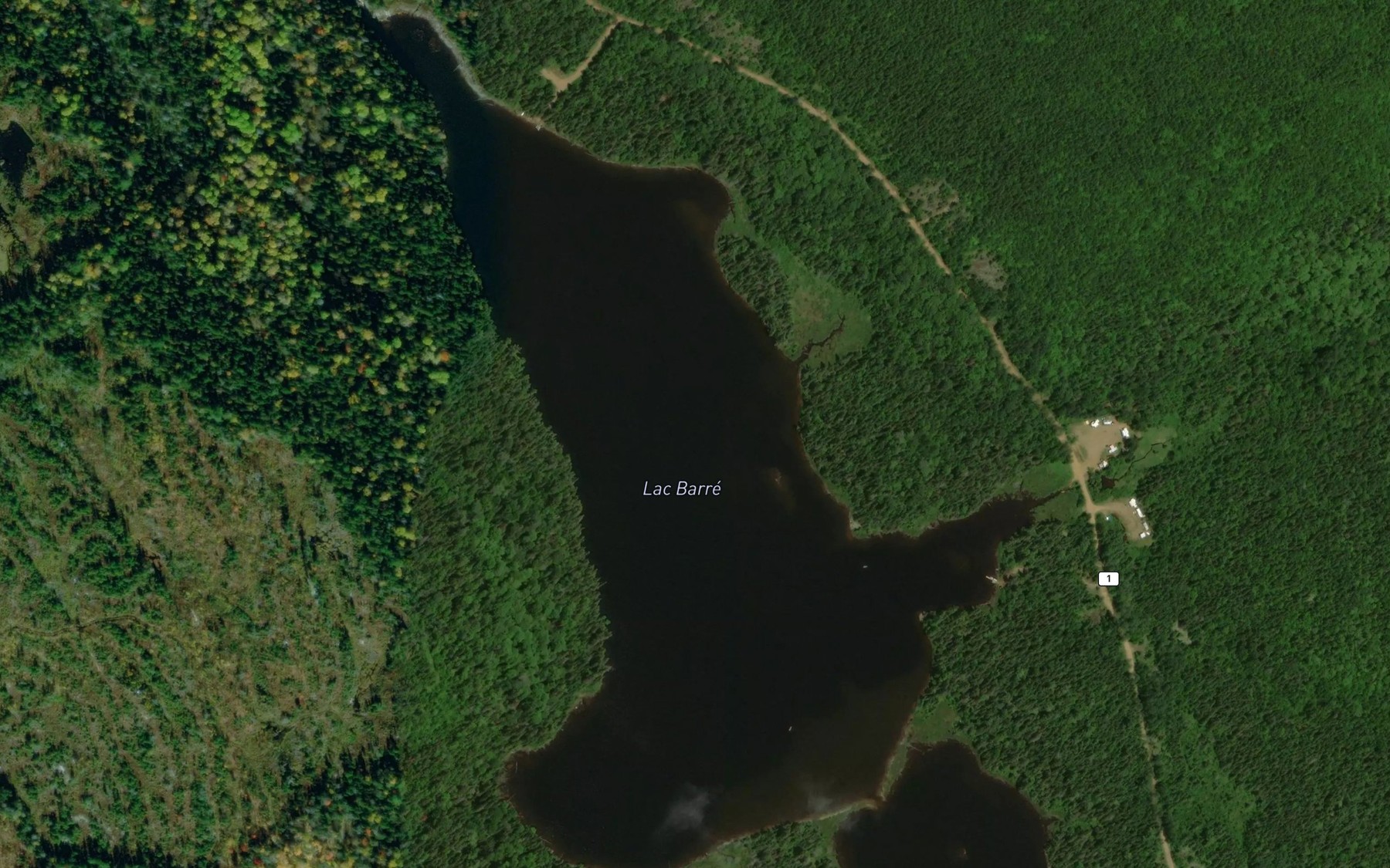 Satellite map of the Lac Barre