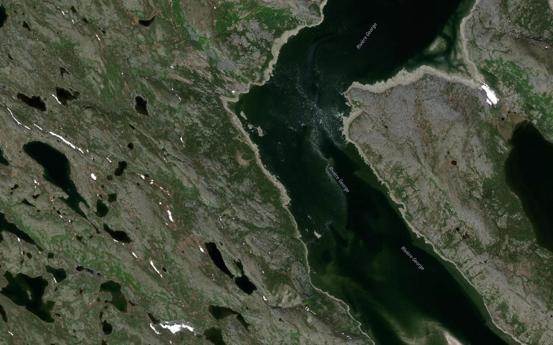 Satellite map of the Rapides Sarvaaluk