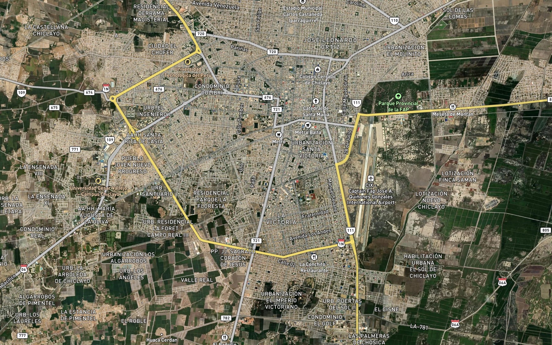 Satellite map of the Acequia La Venita