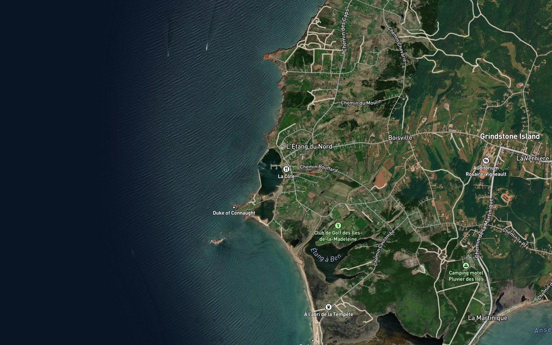 Satellite map of the Anse de l'Etang du Nord