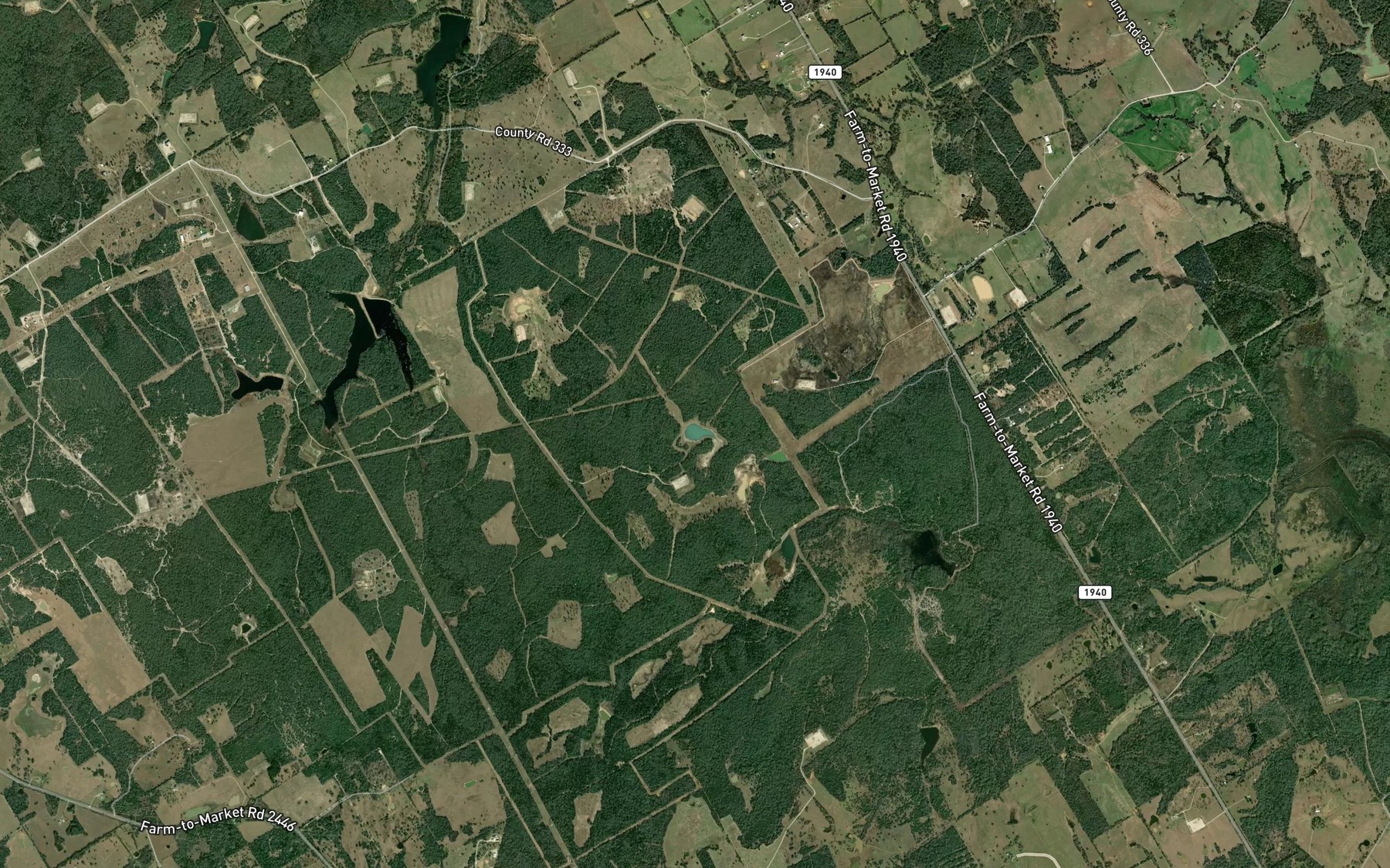 Satellite map of the Elbow Pond