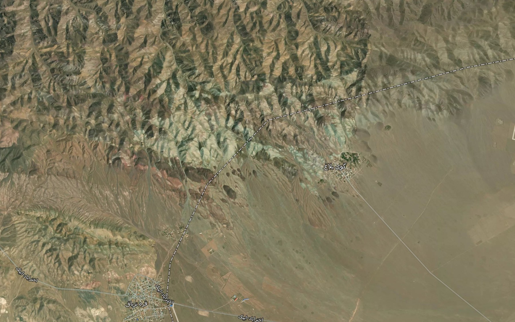 Satellite map of the Cheshmeh-ye Qerkh Bolagh