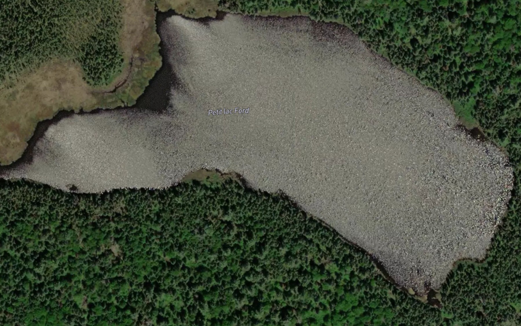 Satellite map of the Petit lac Ford