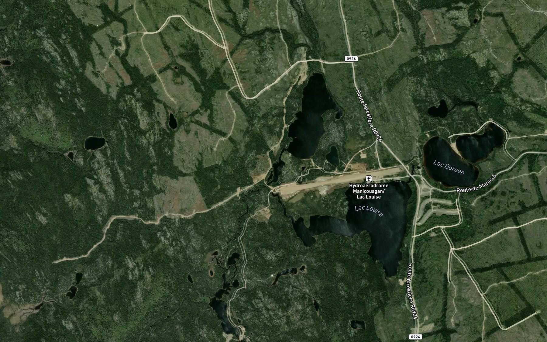 Satellite map of the Lac Beaudoin