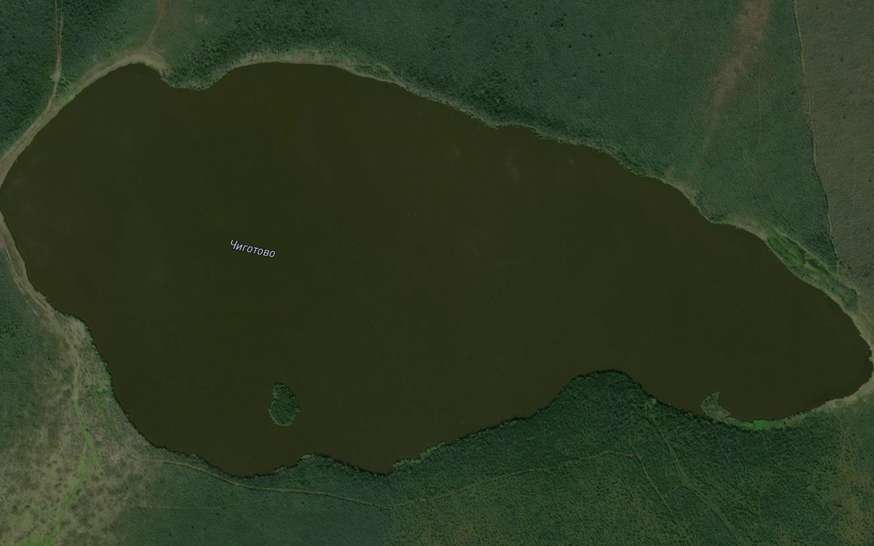 Satellite map of the Ozero Chigotovo