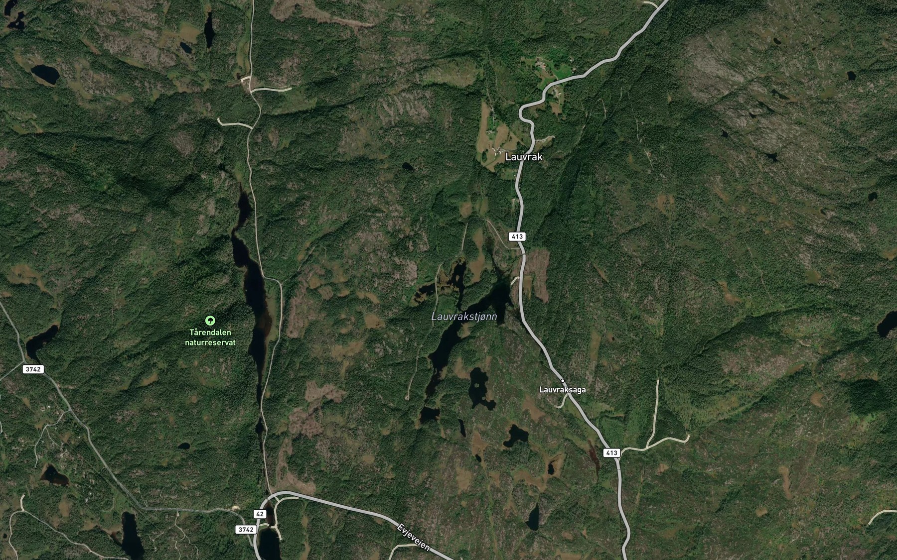 Satellite map of the Lauvrakstjornane