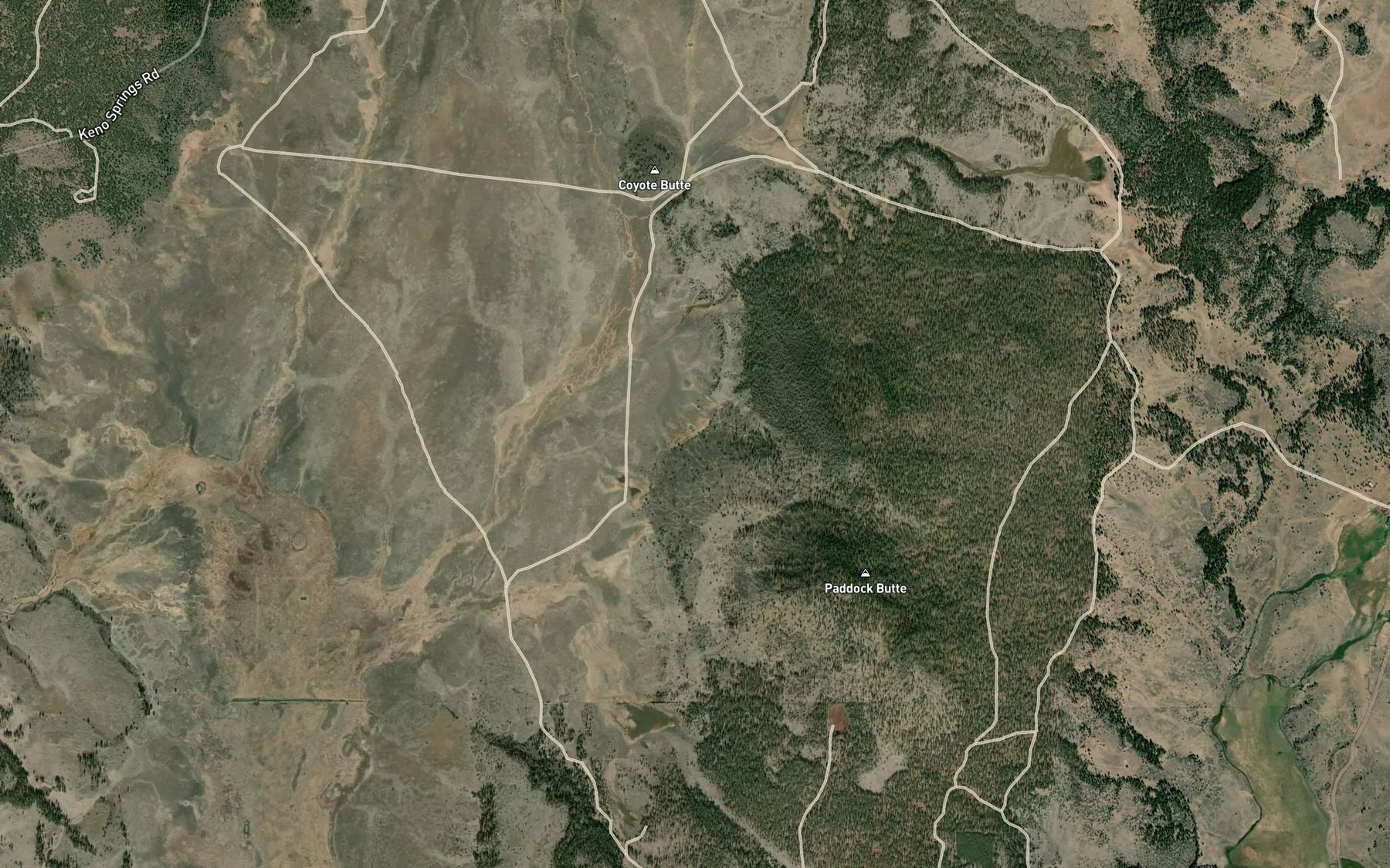 Satellite map of the Dead Spring