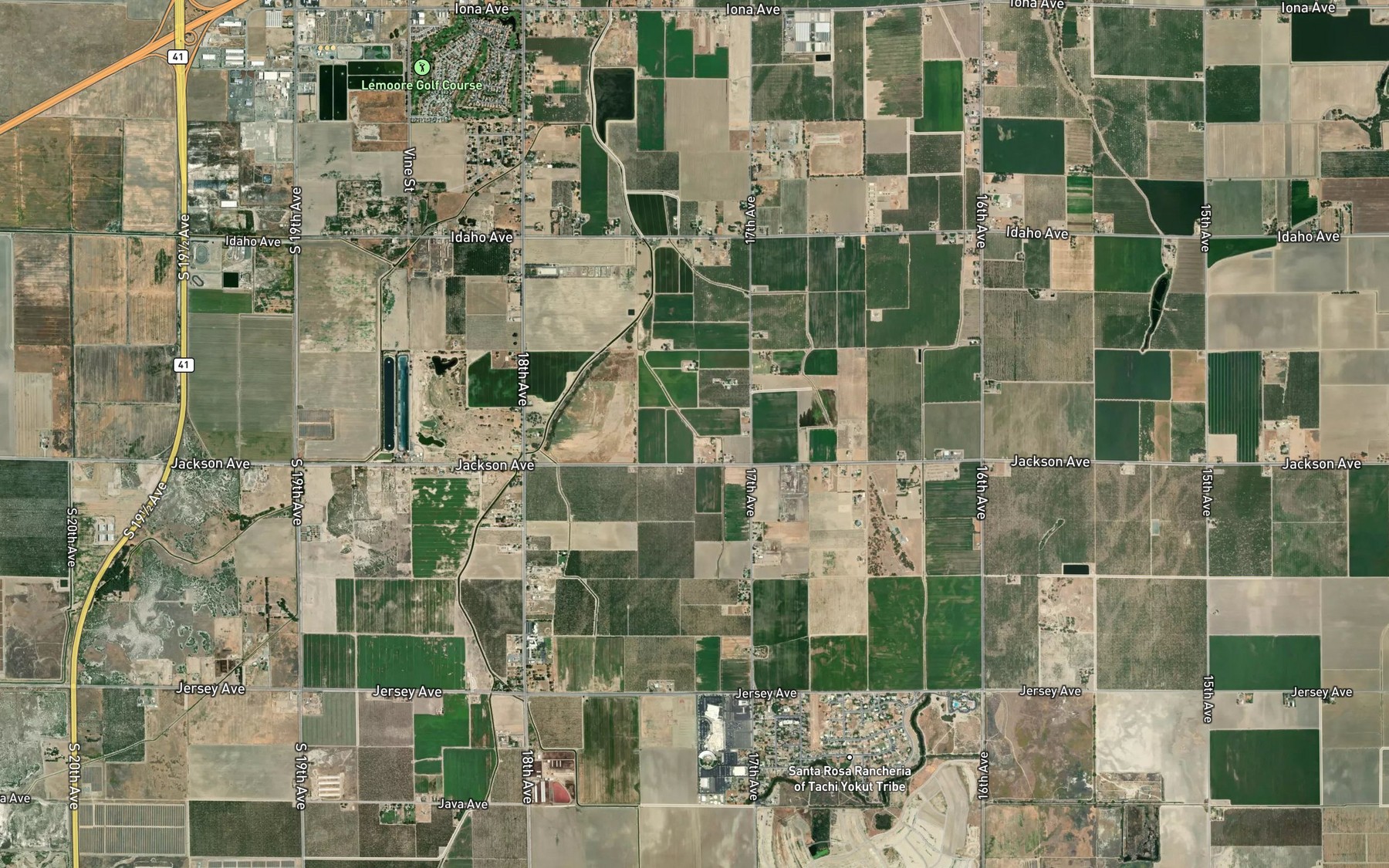 Satellite map of the Childress Ditch