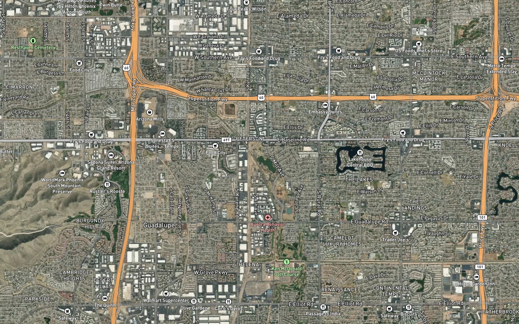 Satellite map of the Spot 5