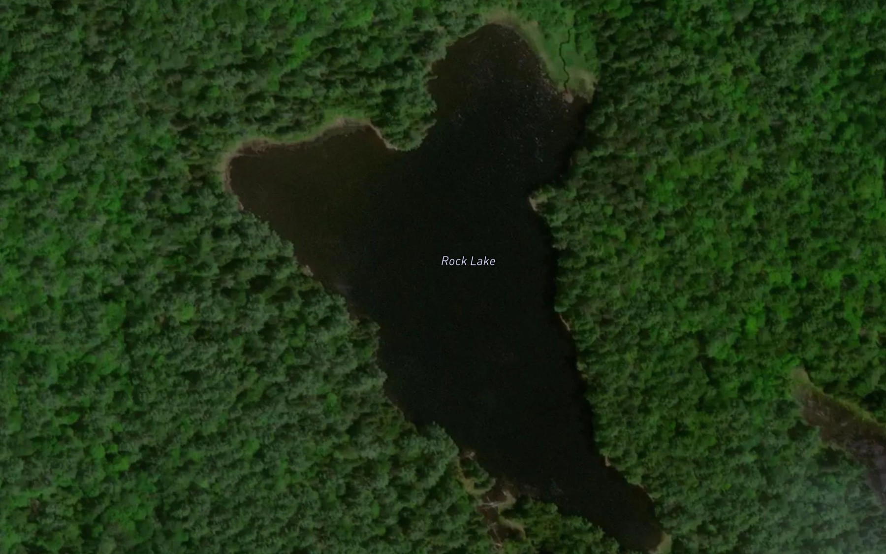 Satellite map of the Rock Lake