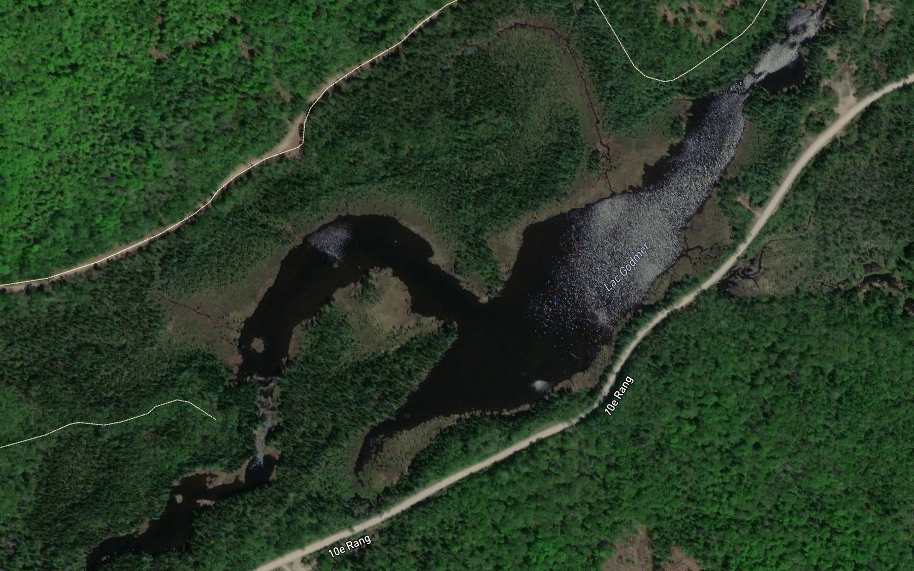 Satellite map of the Lac Godmer