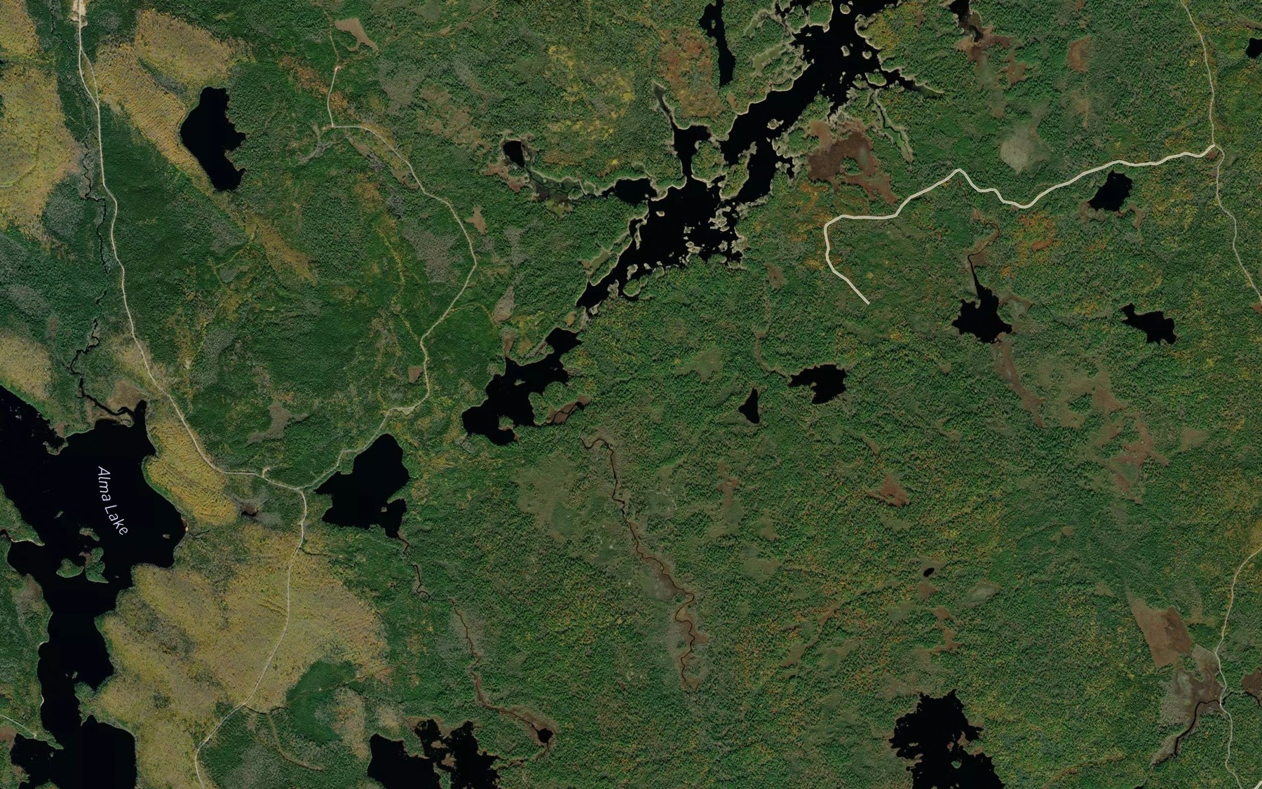 Satellite map of the Lake Fredericks Brook
