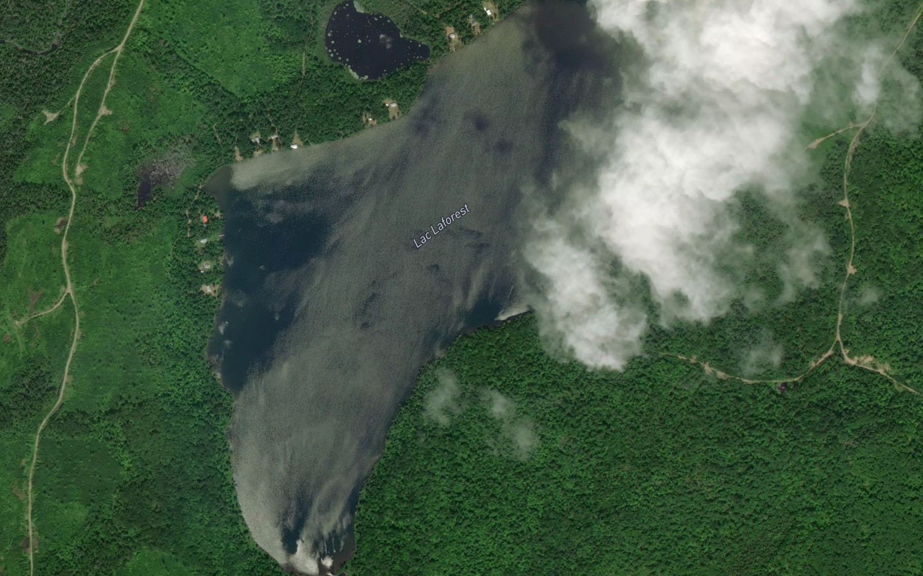 Satellite map of the Lac Laforest