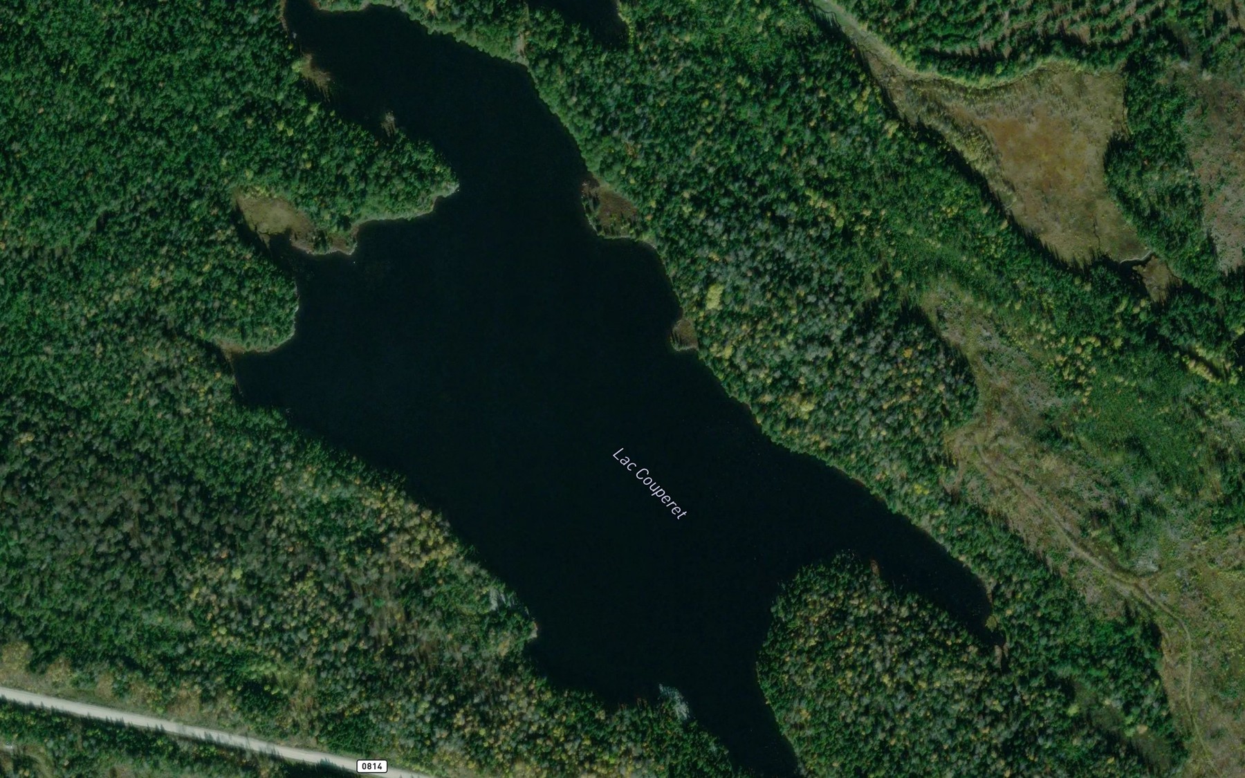 Satellite map of the Lac Couperet