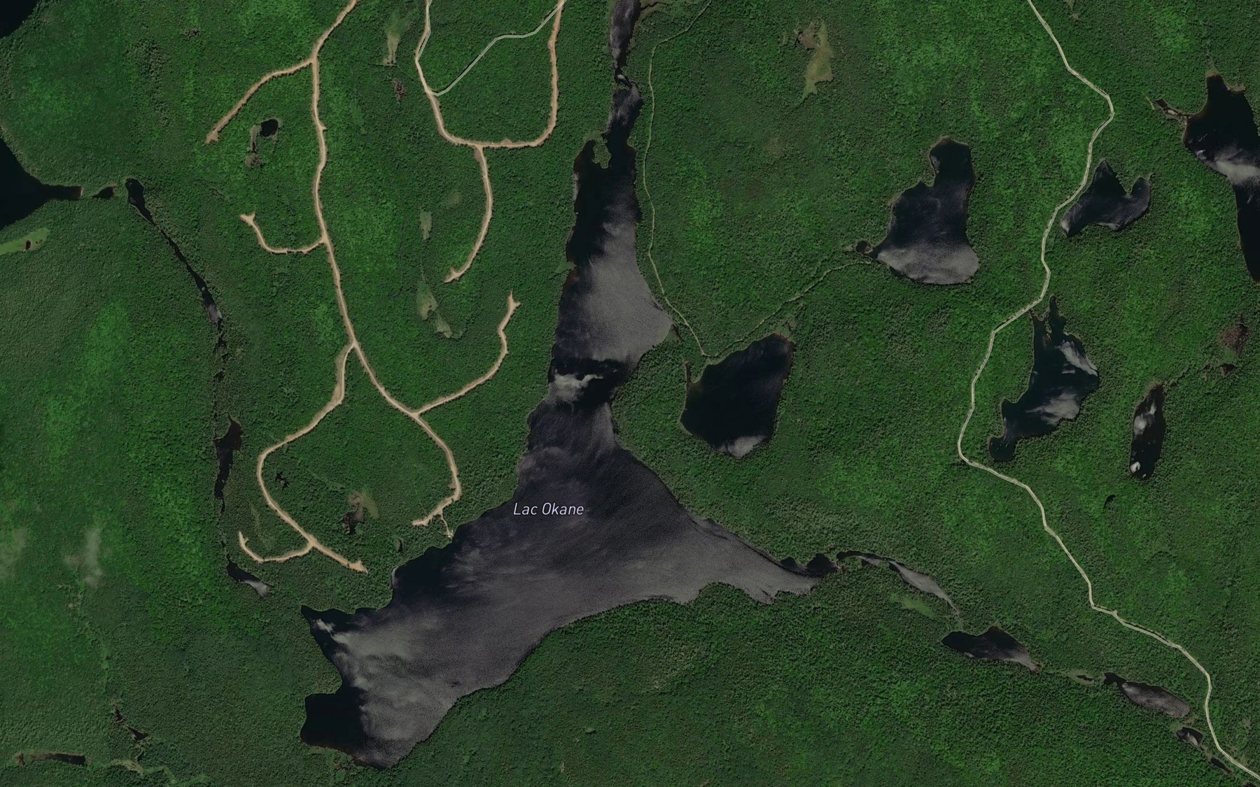 Satellite map of the Lac Okane