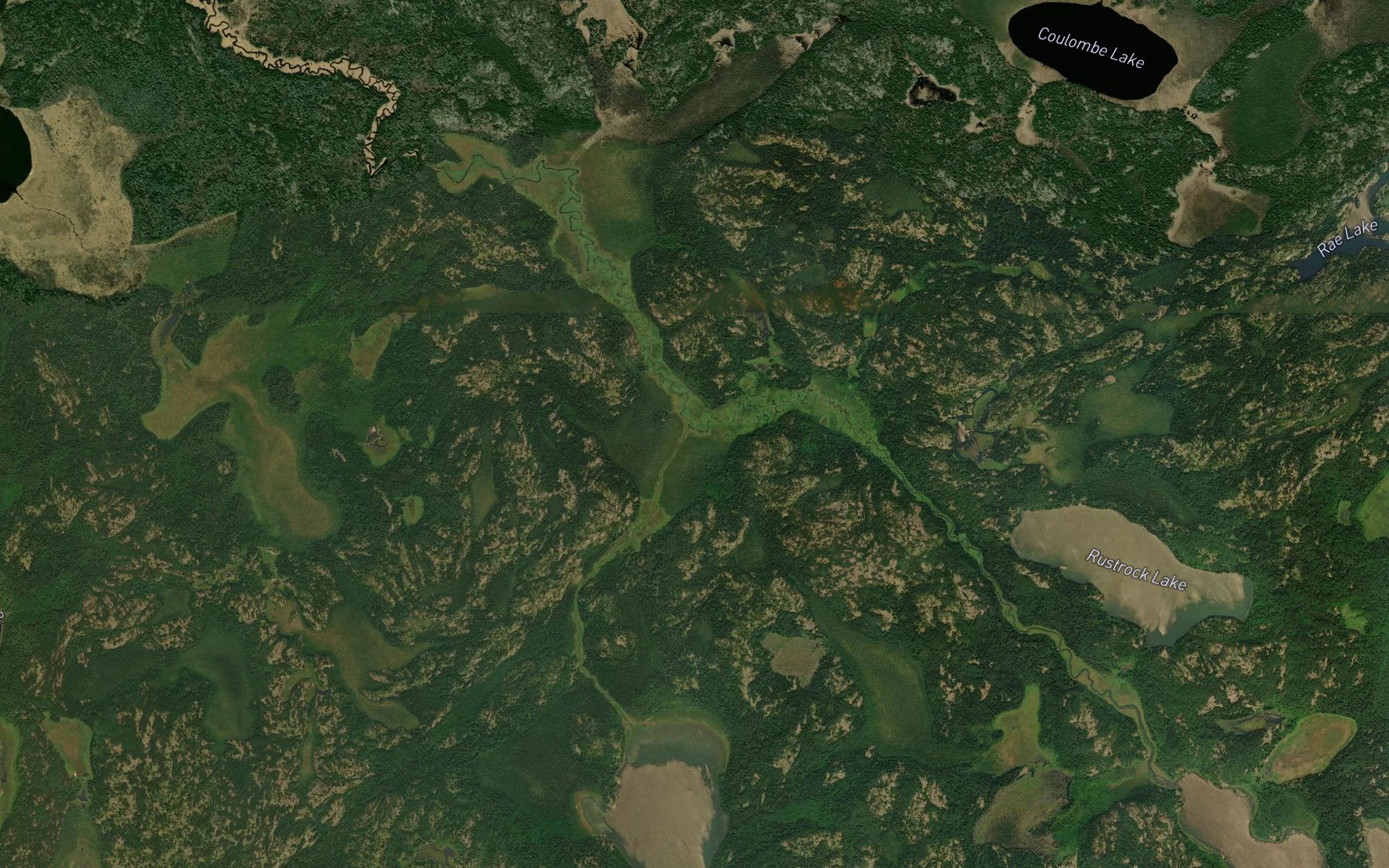 Satellite map of the Bernard Creek