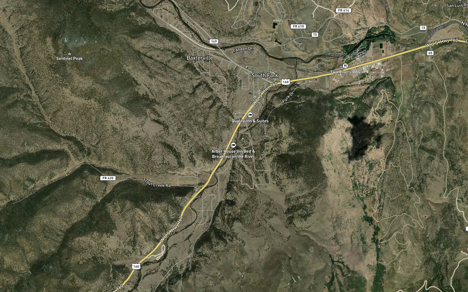 Satellite map of the Church Creek