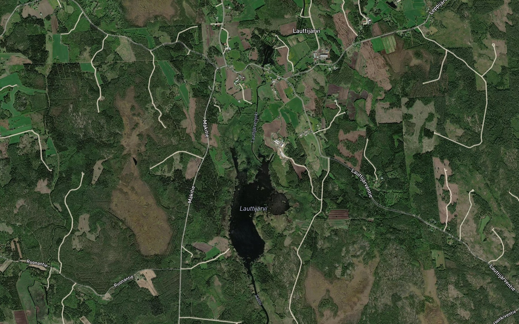 Satellite map of the Lauttijarvenjoki