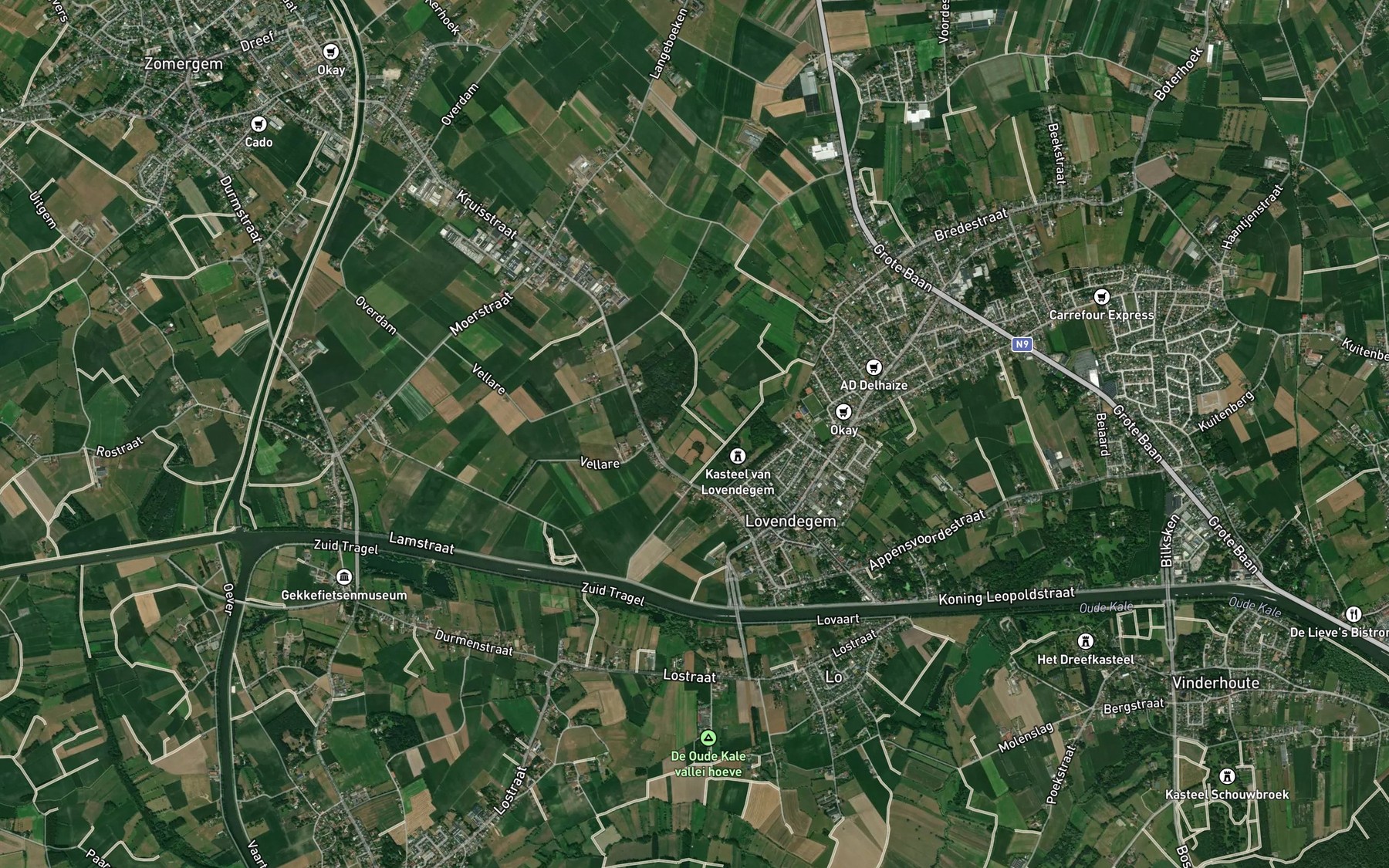 Satellite map of the Oude Kale