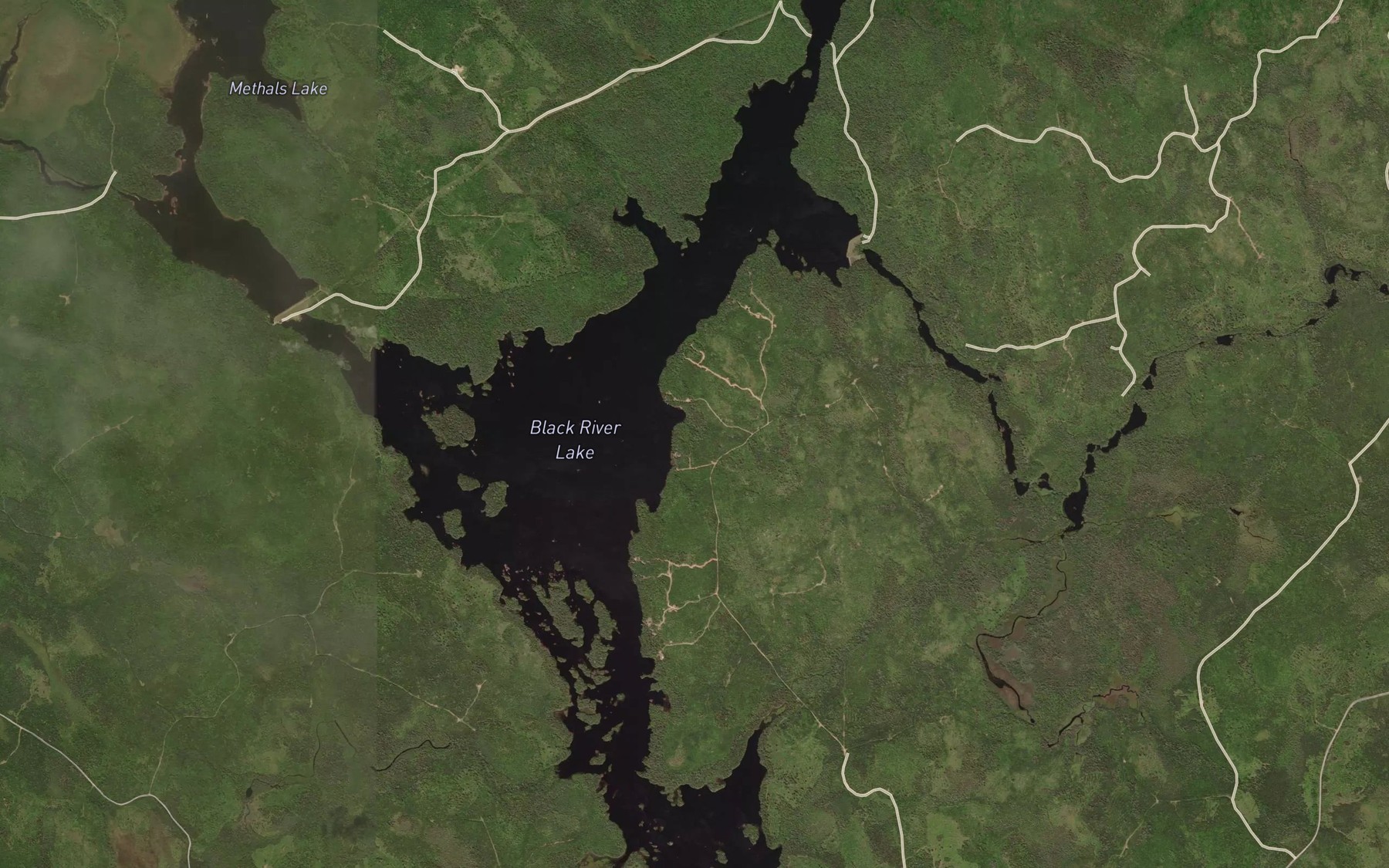 Satellite map of the Black Brook