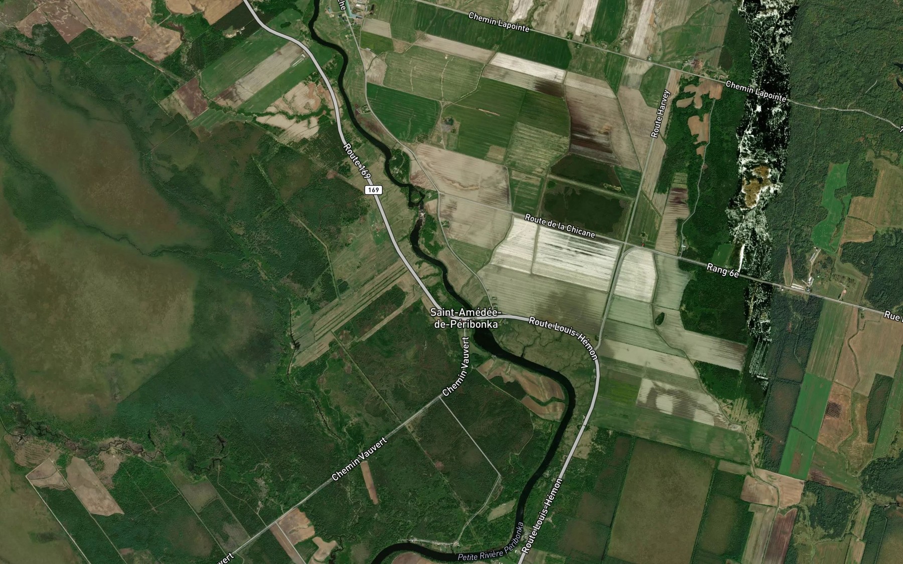 Satellite map of the Rapides a Monac