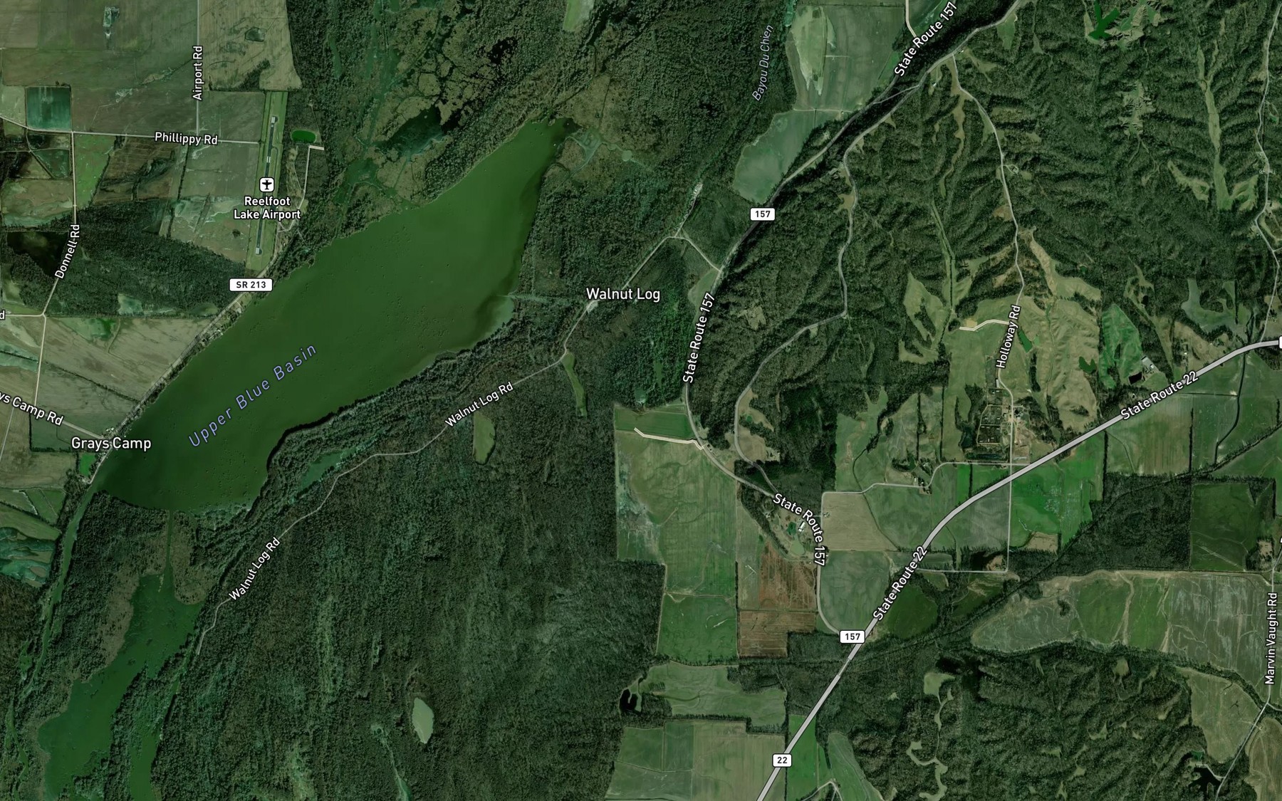 Satellite map of the Brewer Basin