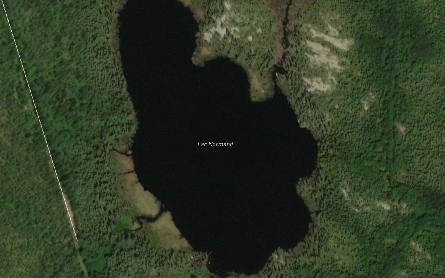 Satellite map of the Lac Normand