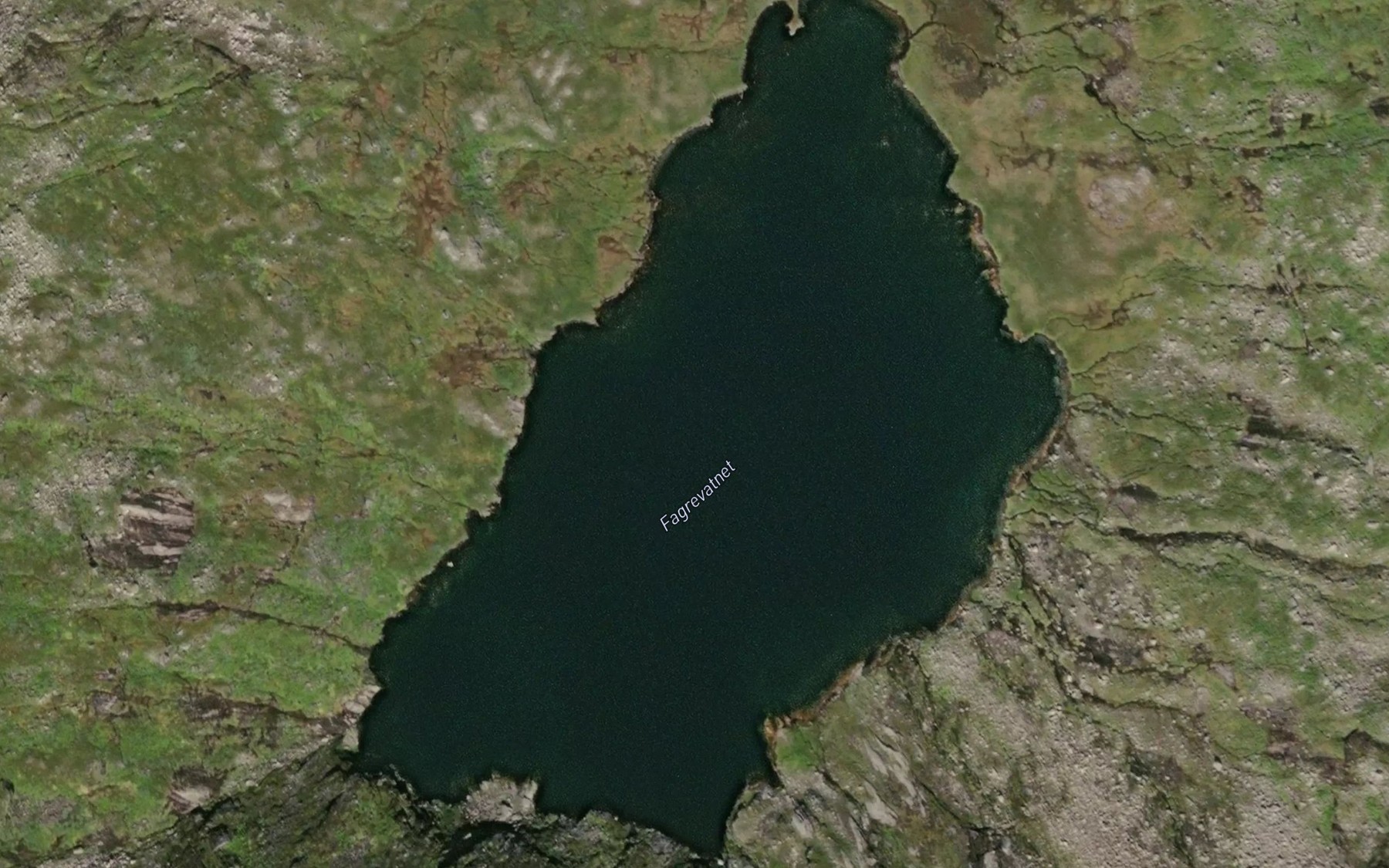 Satellite map of the Fagrevatnet