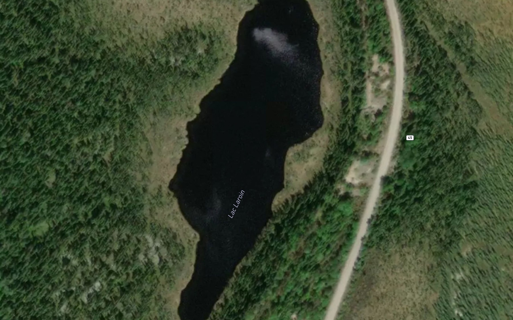 Satellite map of the Lac Laroin