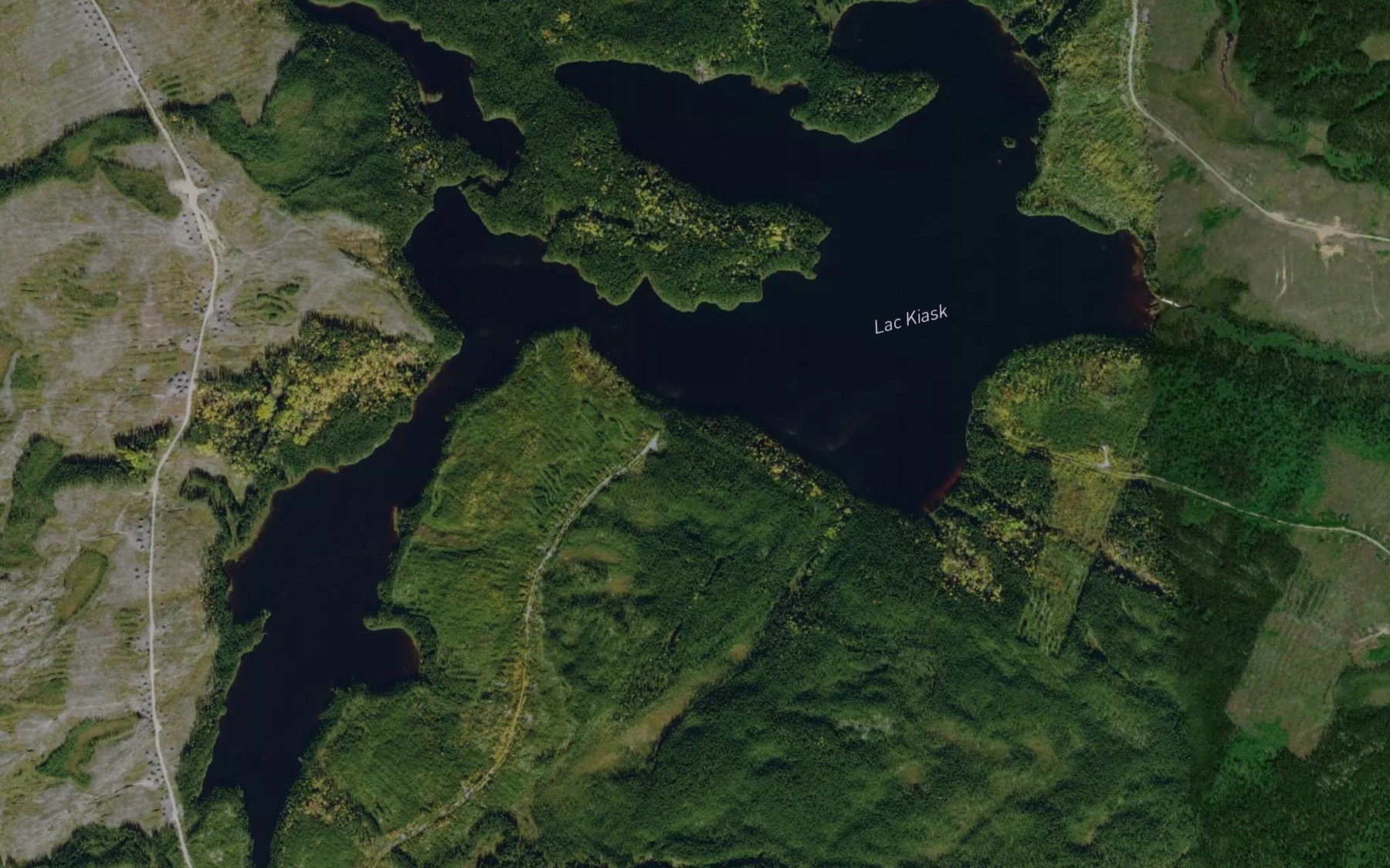 Satellite map of the Lac Kiask