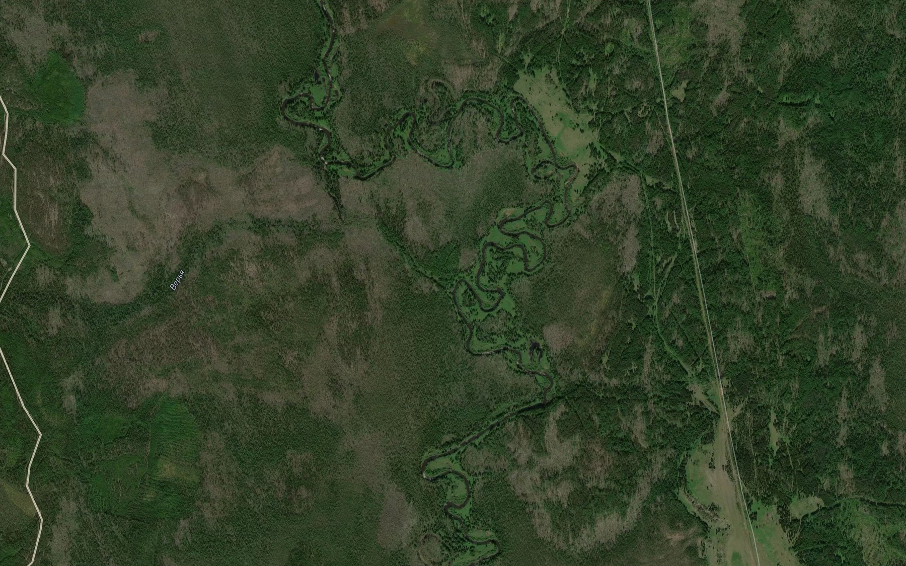 Satellite map of the Ver'ya