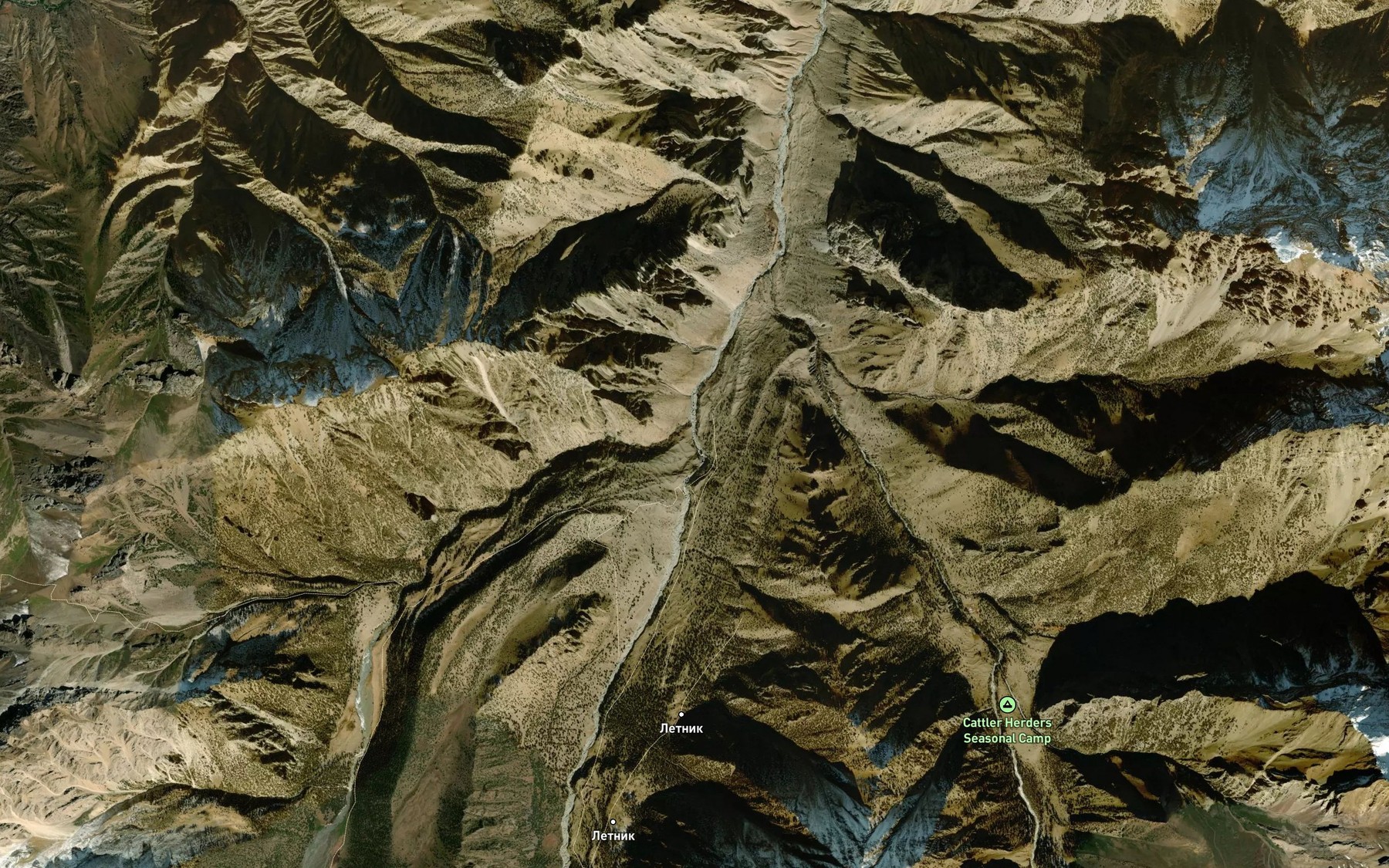 Satellite map of the Ak-Suu