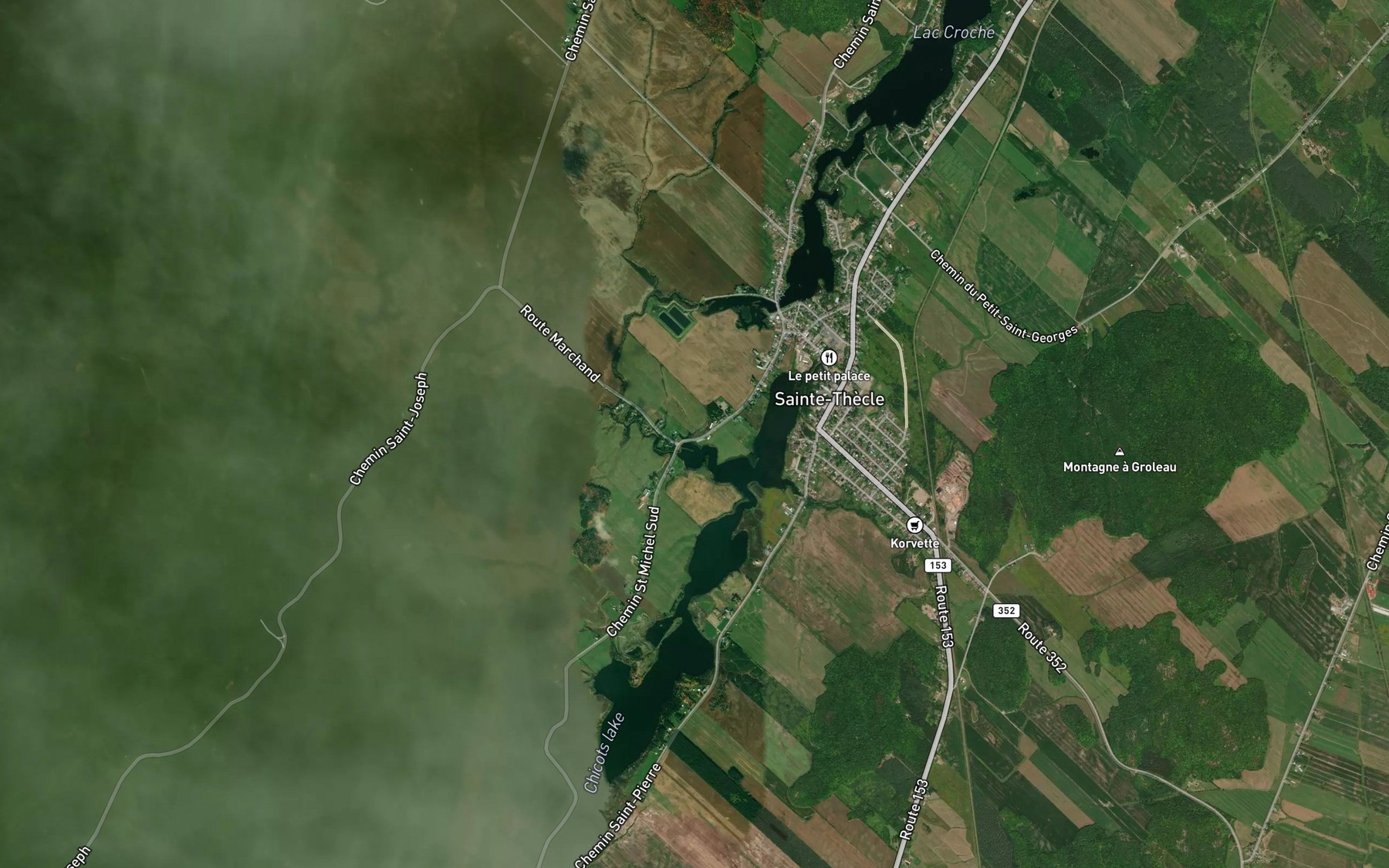 Satellite map of the Branche Beland