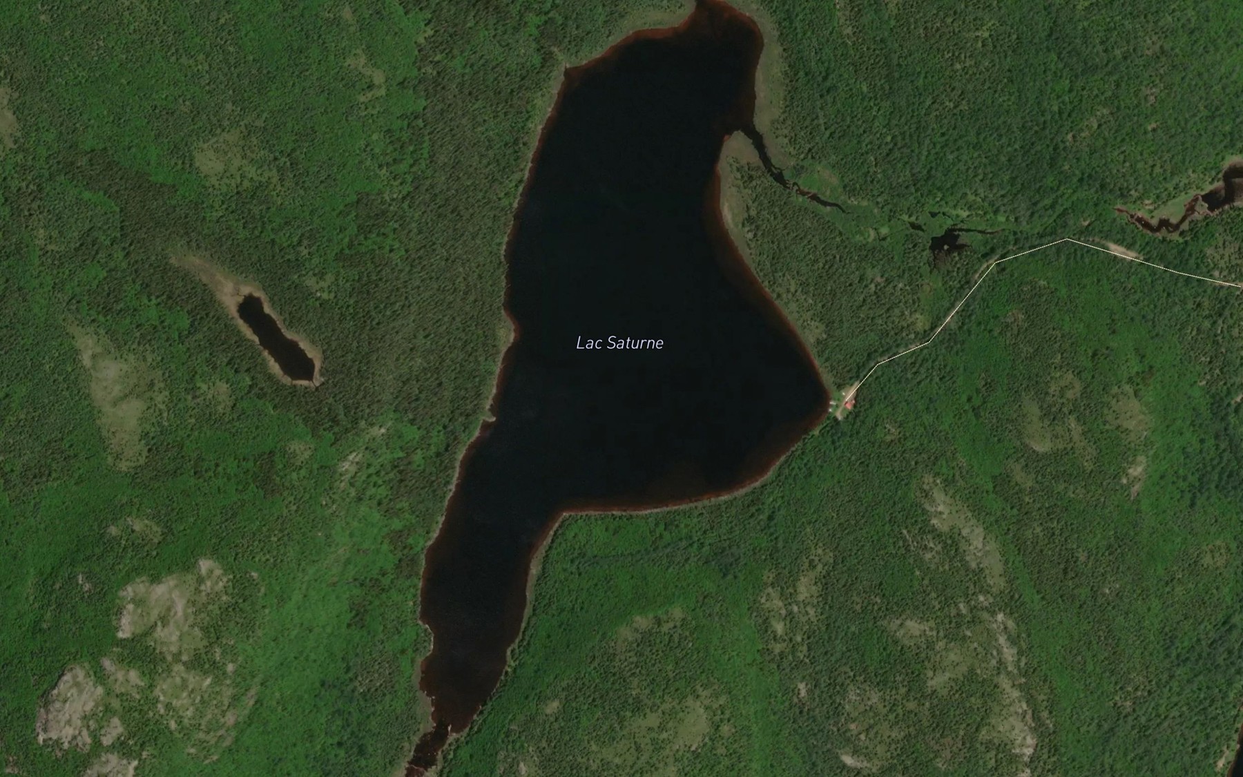 Satellite map of the Lac Saturne