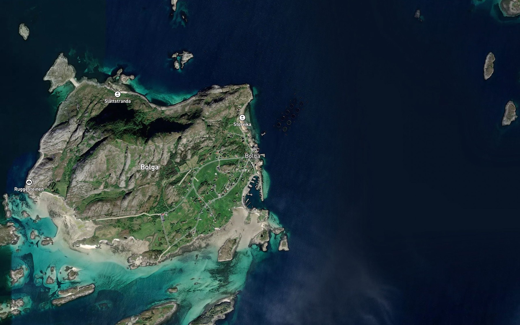 Satellite map of the Pervika