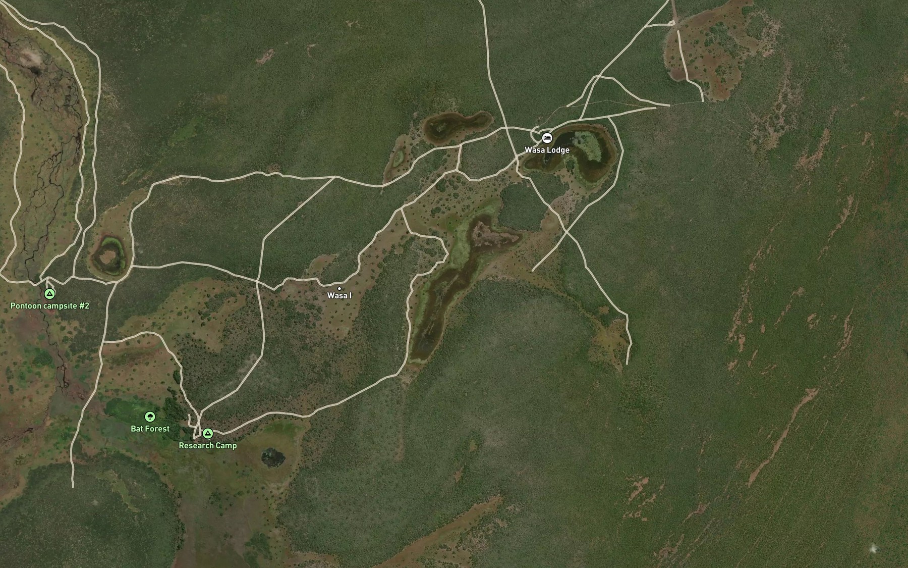 Satellite map of the Lake Wasa