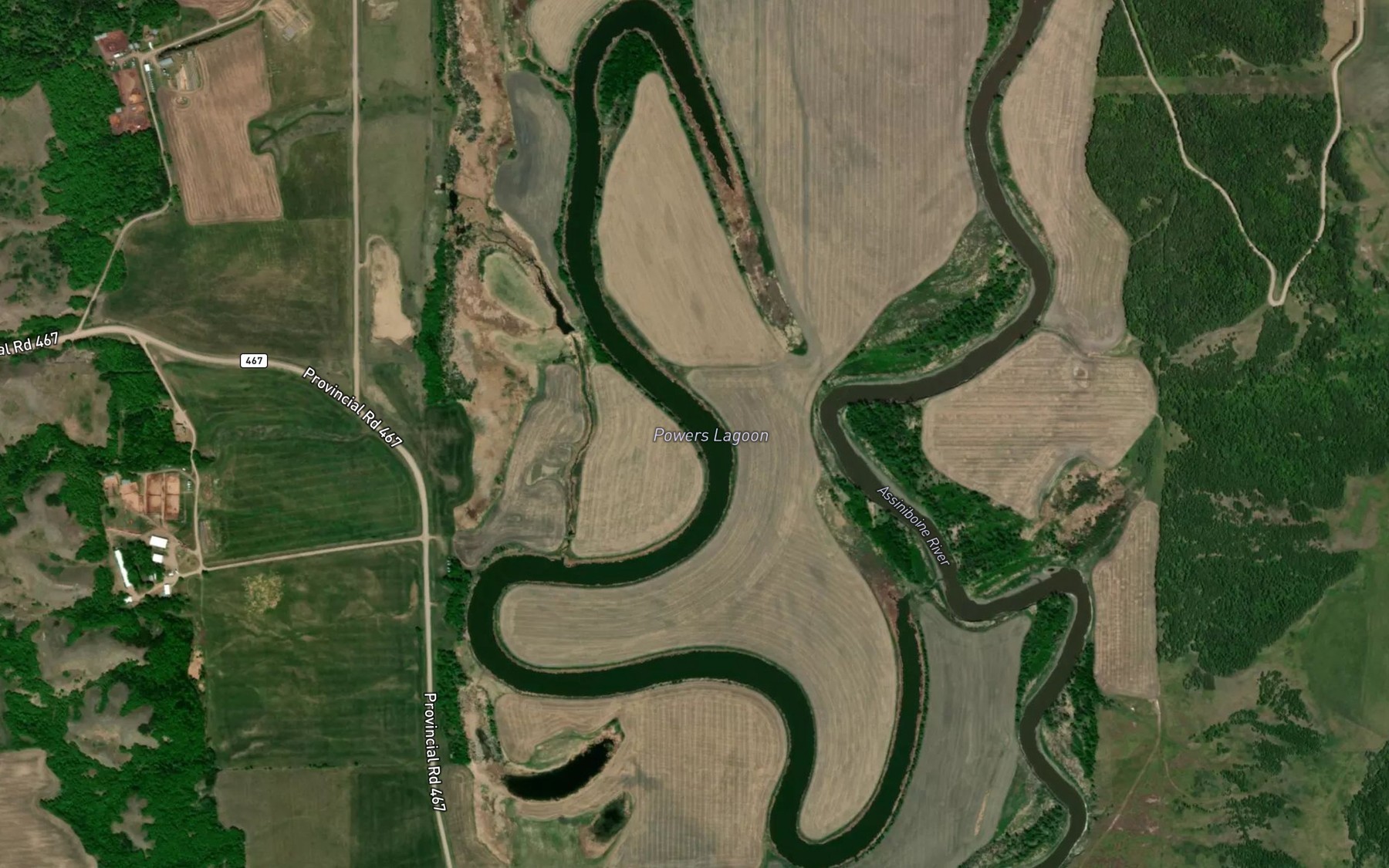 Satellite map of the Powers Lagoon