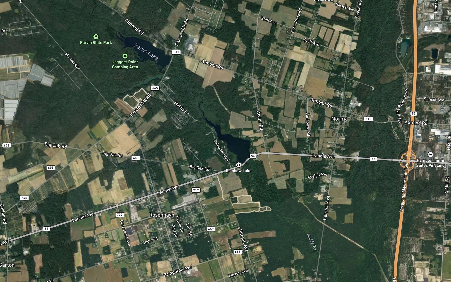 Satellite map of the Spot 3