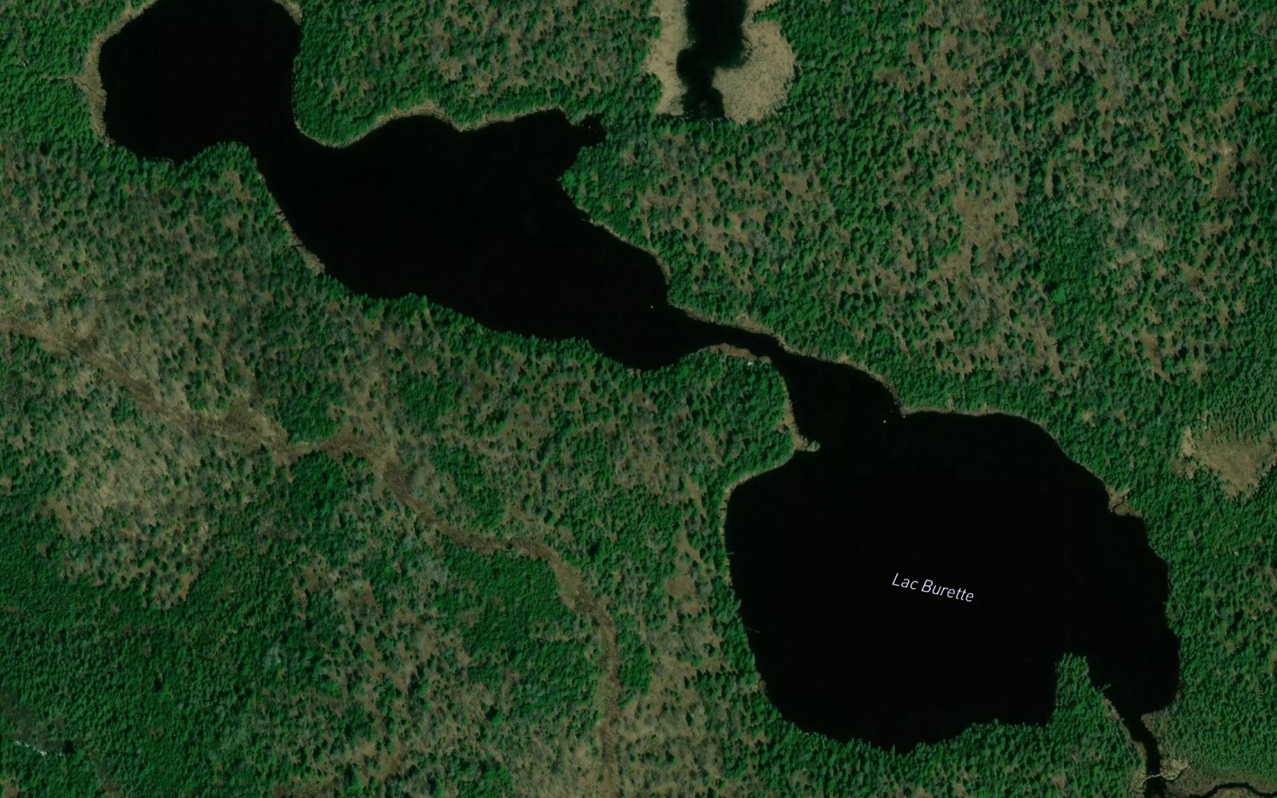 Satellite map of the Lac Burette