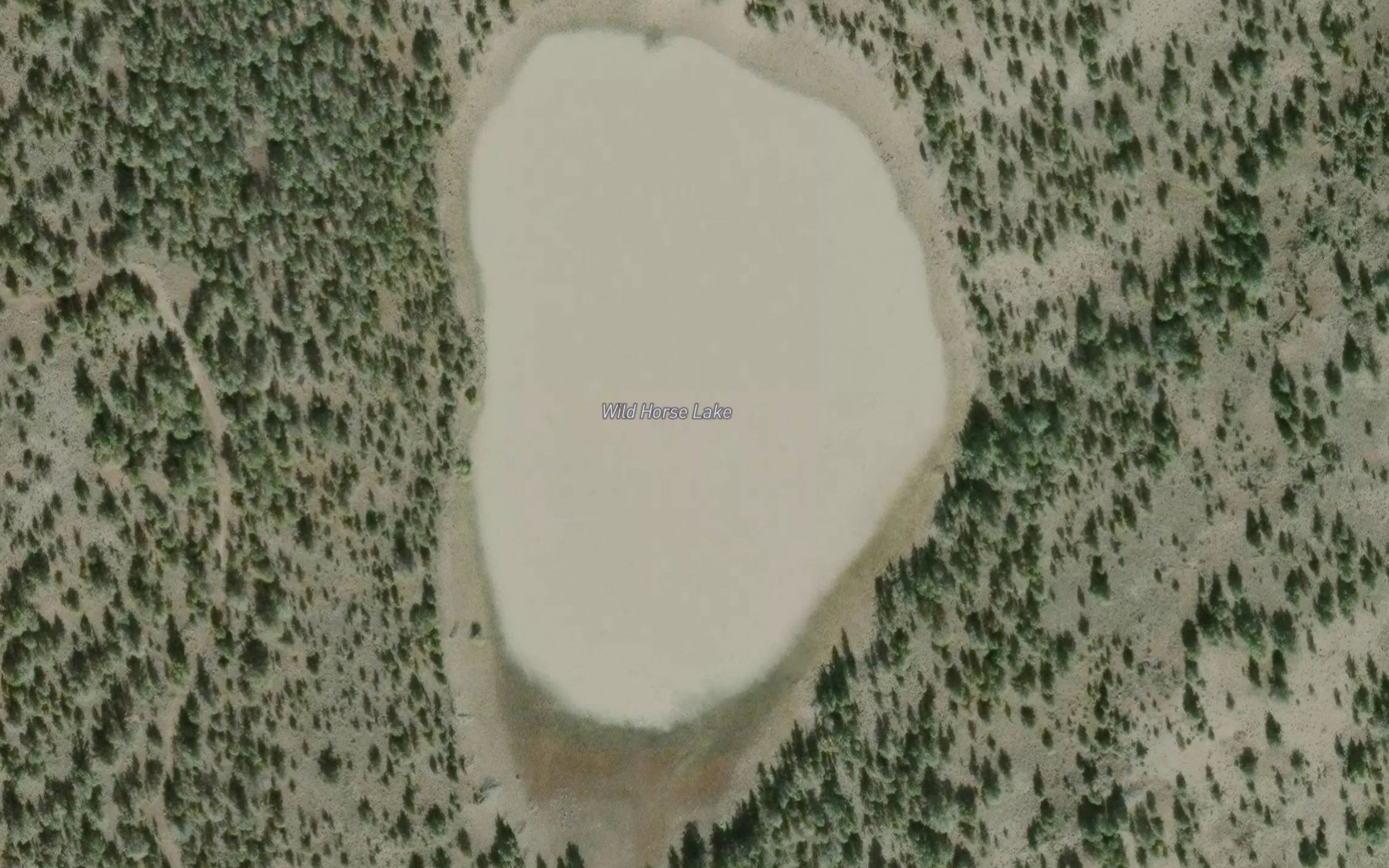 Satellite map of the Wild Horse Lake