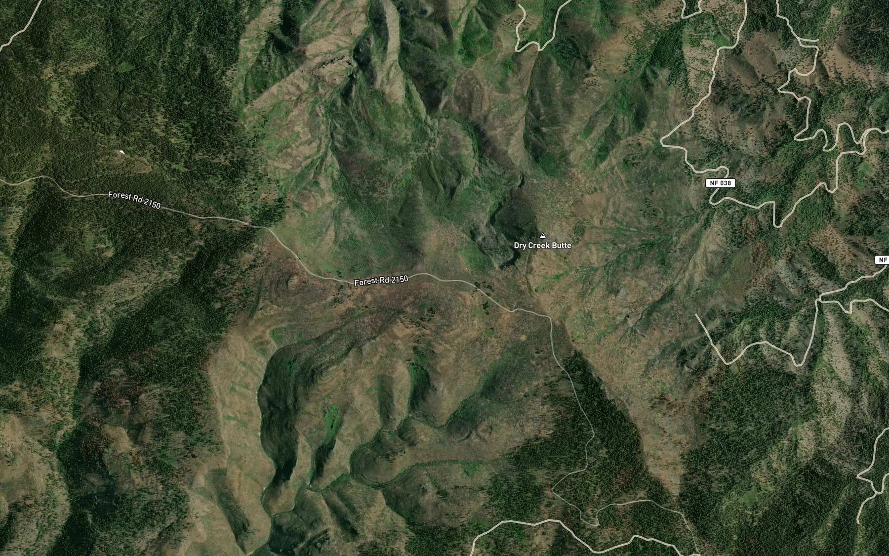Satellite map of the Frankie and Johnny Spring