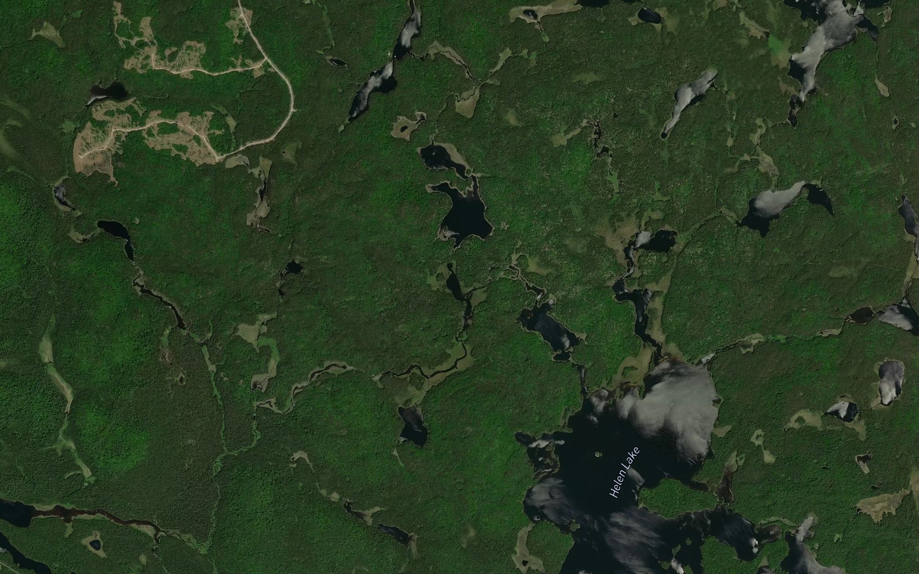 Satellite map of the North Helen Creek