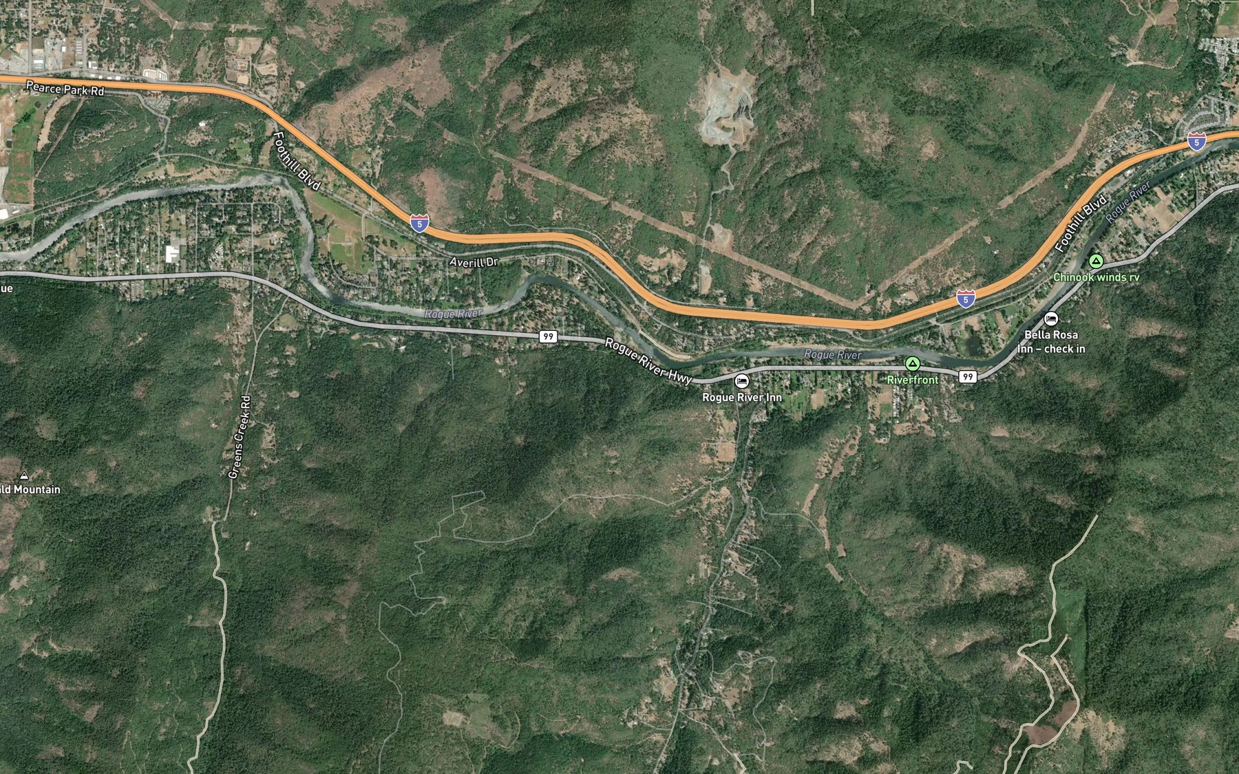 Satellite map of the Turner Spring