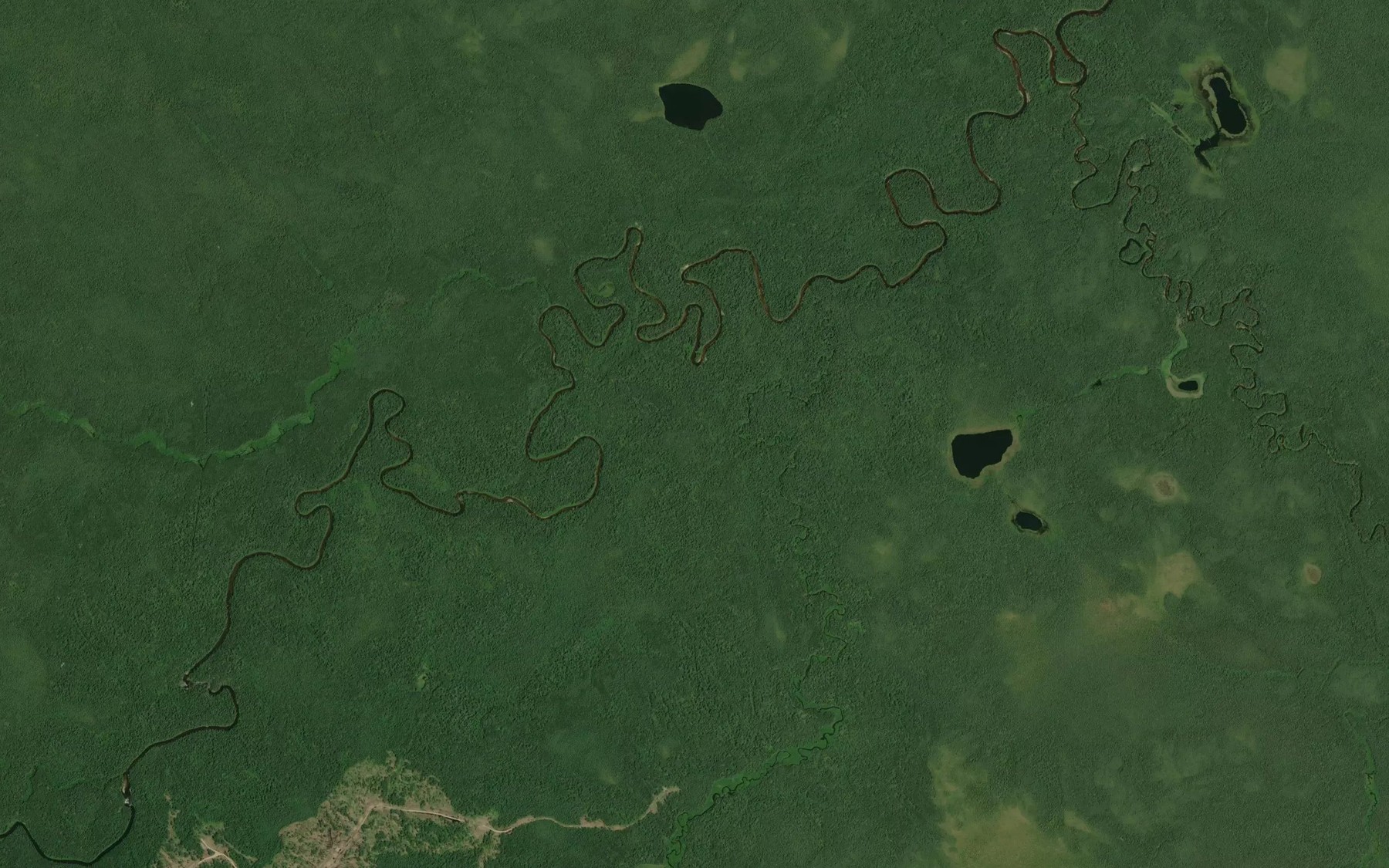 Satellite map of the Papoose Creek