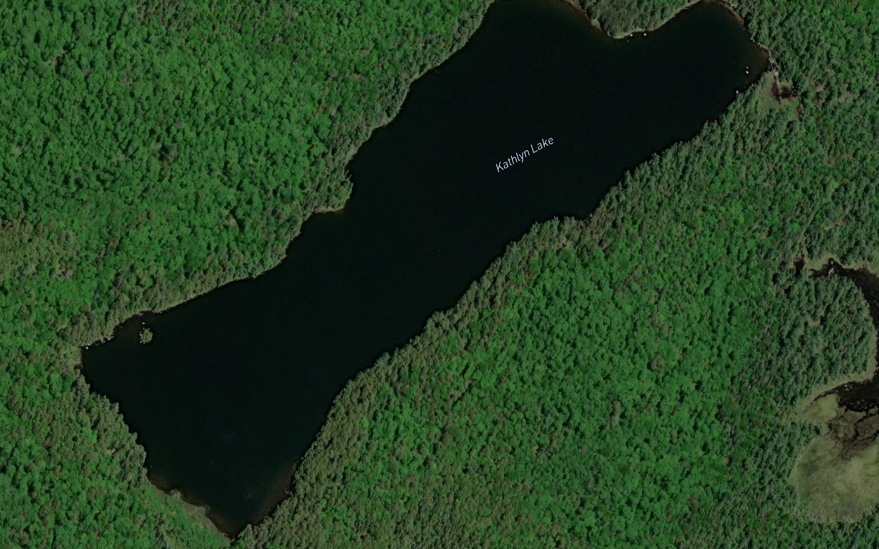 Satellite map of the Kathlyn Lake