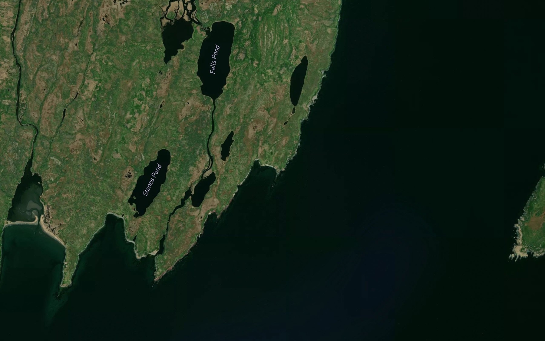 Satellite map of the Bear Cove