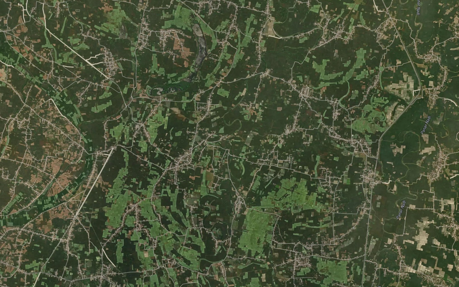Satellite map of the Manan Nadi